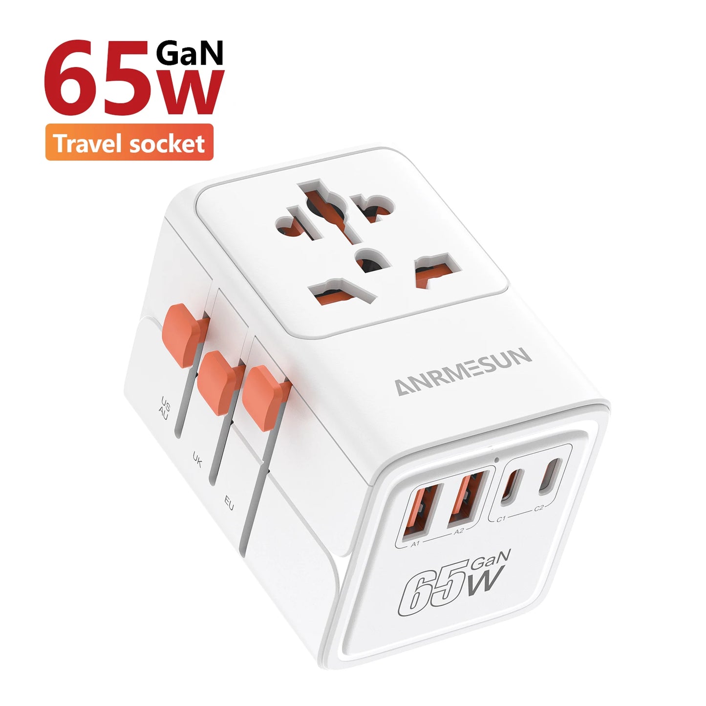 All-in-One International Travel Adapter Fast Charger
