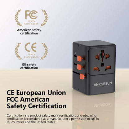 All-in-One International Travel Adapter Fast Charger