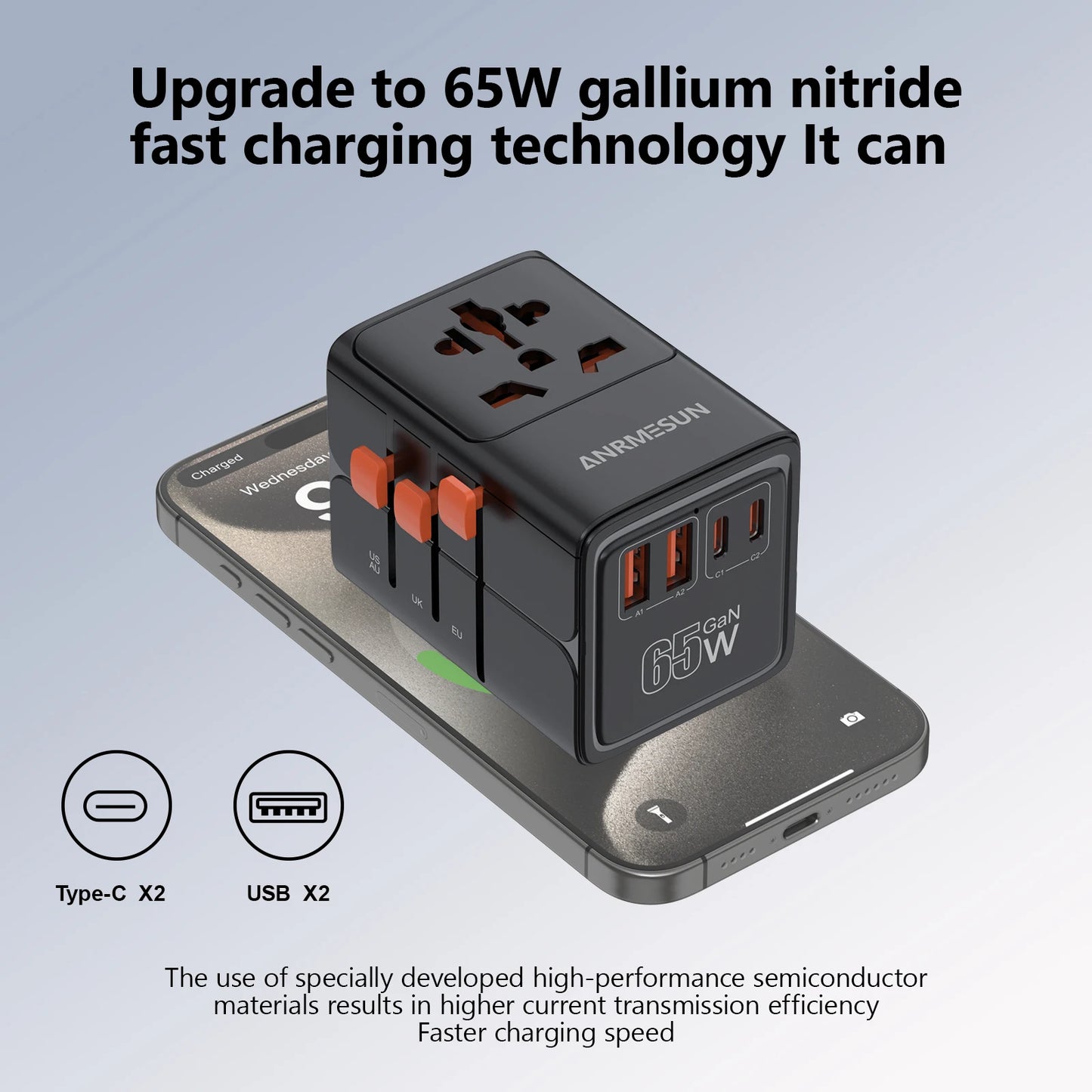 All-in-One International Travel Adapter Fast Charger