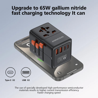 All-in-One International Travel Adapter Fast Charger