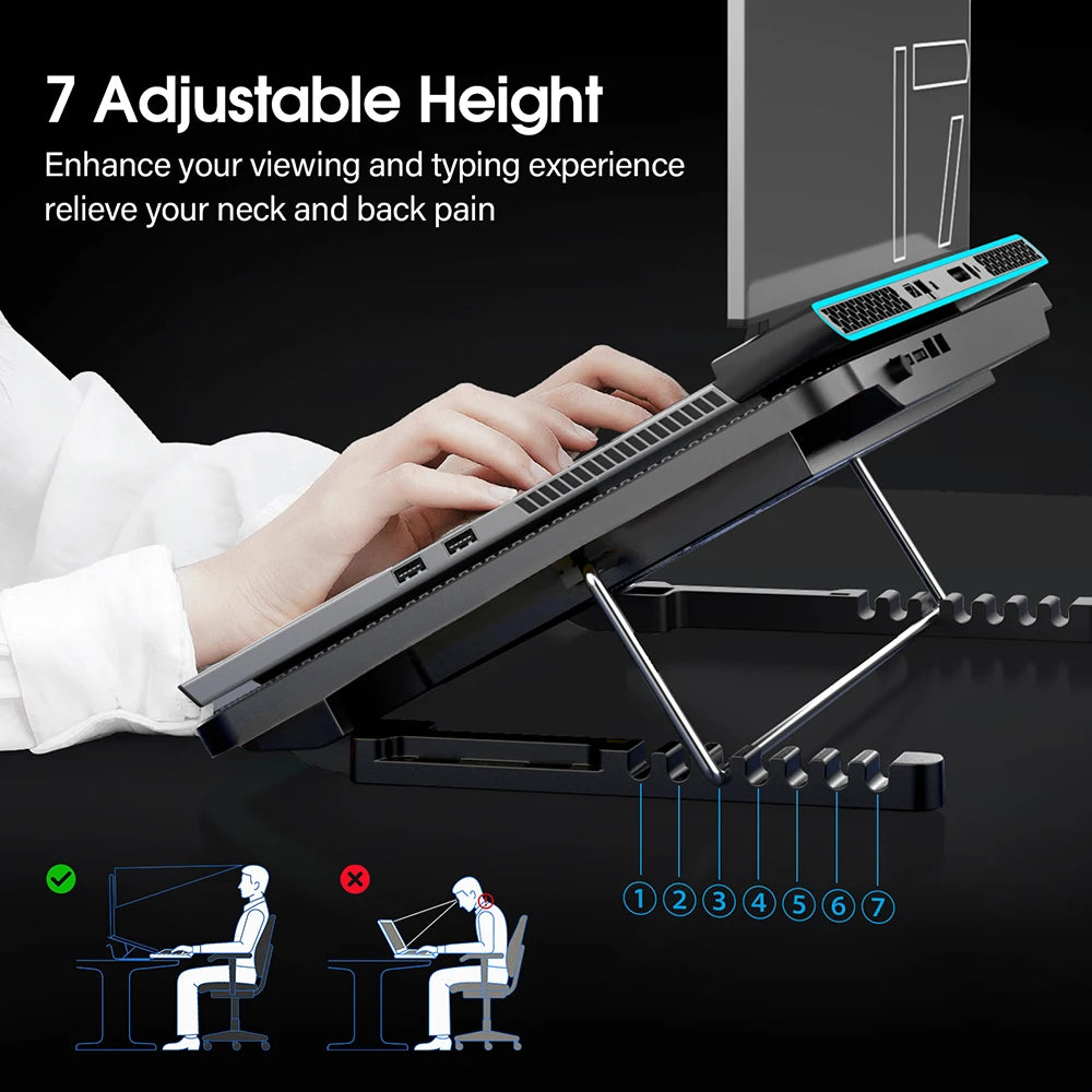 Laptop Cooling Pad with 6 Fans