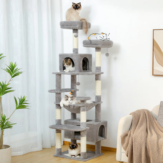 Large Cat Tree Tower with Scratching Posts