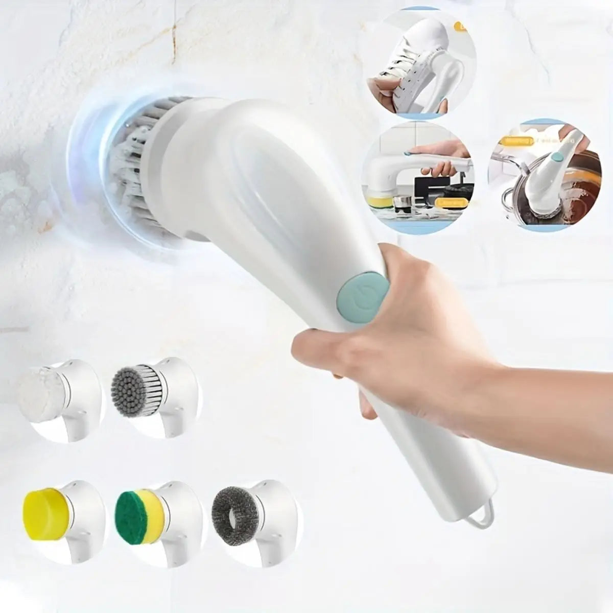 USB Rechargeable Handheld Cleaning Brush