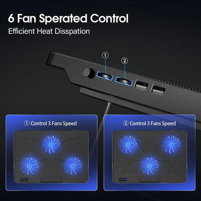 Laptop Cooling Pad with 6 Fans